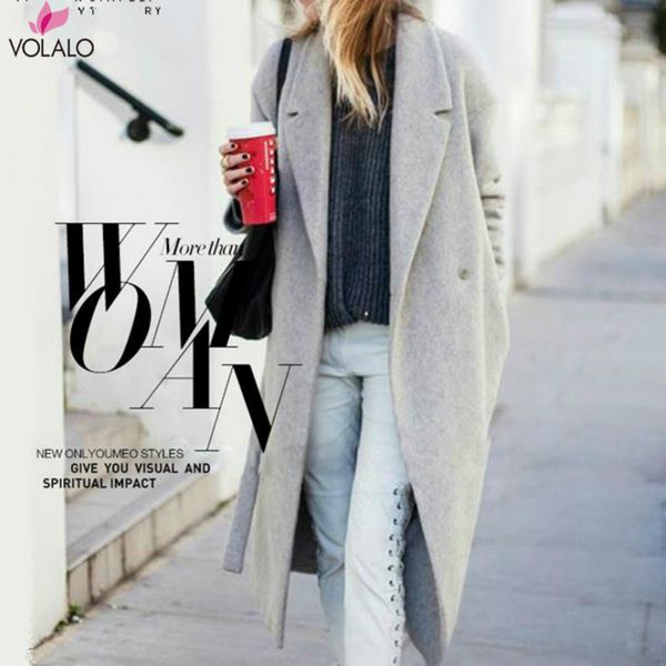 winter women's wool blend long coat 2020 new hollywood warm x-long oversize cashmere turn-down collar outwear coats grey trench, Black
winter women's wool blend long coat 2020 new hollywood warm x-long oversize cashmere turn-down collar outwear coats grey trench, Black