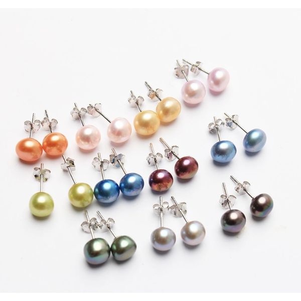 handmade pearls sterling silver s925 7-8mm button pearls earrings 11 colors for choose colorful stud pearls earrings xefpv, Golden;silver
handmade pearls sterling silver s925 7-8mm button pearls earrings 11 colors for choose colorful stud pearls earrings xefpv, Golden;silver