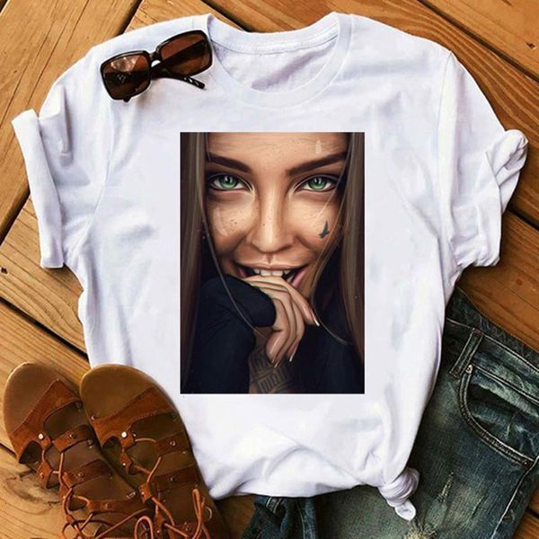 new summer women cartoon graphic printed female t shirt fashion round neck woman clothing short sleeve tshirts tees, White
new summer women cartoon graphic printed female t shirt fashion round neck woman clothing short sleeve tshirts tees, White