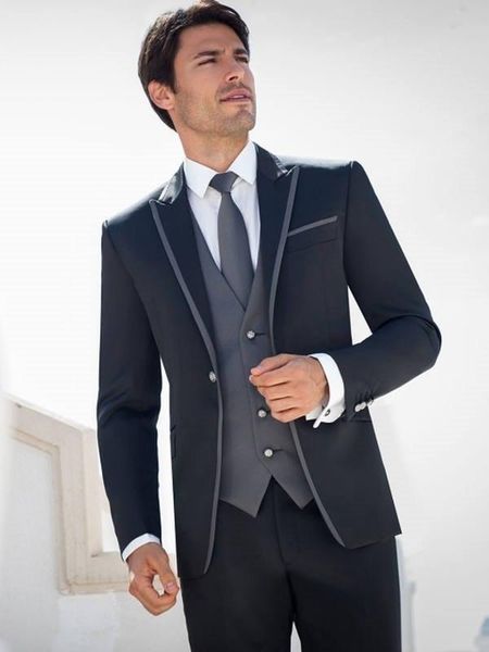 men's suits & blazers latest coat pant design black grey trim men suit slim fit 3 piece classic tuxedo custom gentle blazer prom terno, White;black
men's suits & blazers latest coat pant design black grey trim men suit slim fit 3 piece classic tuxedo custom gentle blazer prom terno, White;black