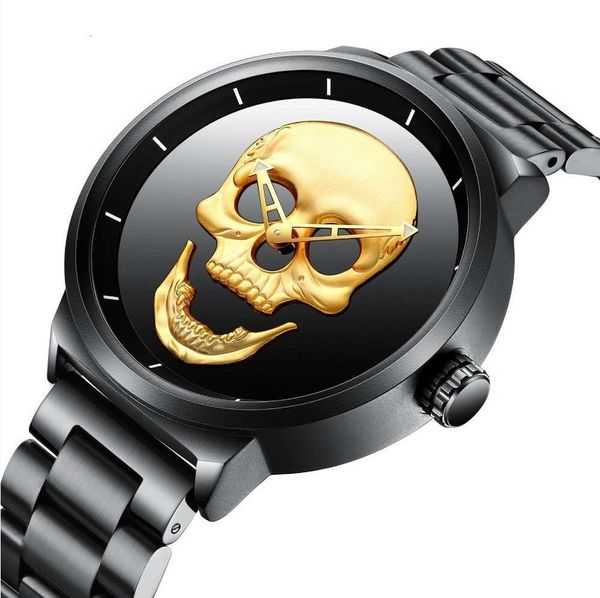 skull men's head watch steel belt personality ghost man's watch waterproof quartz watch, Slivery;brown
skull men's head watch steel belt personality ghost man's watch waterproof quartz watch, Slivery;brown
