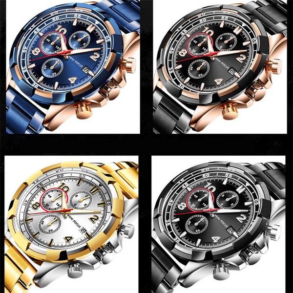 2020 new watches men luxury brand chronograph men sports watches waterproof full steel man dress fashion quartz men's watch, Slivery;brown
2020 new watches men luxury brand chronograph men sports watches waterproof full steel man dress fashion quartz men's watch, Slivery;brown