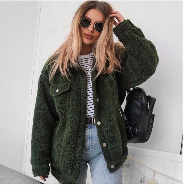 european and american fall/winter lamb wool women's thick lamb wool coat lamb wool coat women loose coat, Black
european and american fall/winter lamb wool women's thick lamb wool coat lamb wool coat women loose coat, Black