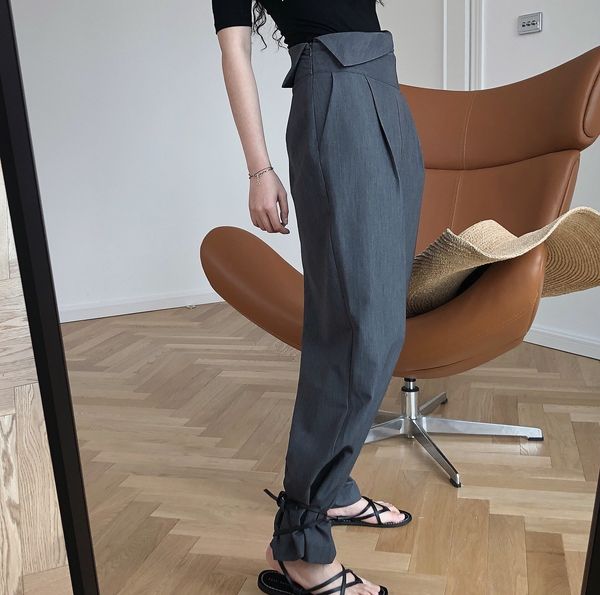new new 2021 fall style gray designer high waist straight leg drop female pants yc6y oyjb, Black;white
new new 2021 fall style gray designer high waist straight leg drop female pants yc6y oyjb, Black;white