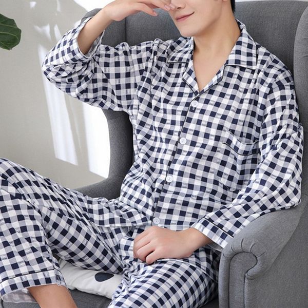 puimentiua men pyjama set cotton spring long sleeve plaid men pajama suit spring nightwear pijama male sleepwear two piece xxxl q1216, Black;white
puimentiua men pyjama set cotton spring long sleeve plaid men pajama suit spring nightwear pijama male sleepwear two piece xxxl q1216, Black;white