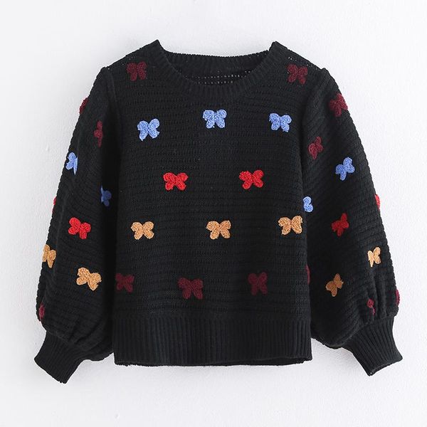 hadara fashion bow sweet sweaters women elegant embroidery loose pullover sweater women o neck three quarter sweaters ladies, White;black
hadara fashion bow sweet sweaters women elegant embroidery loose pullover sweater women o neck three quarter sweaters ladies, White;black