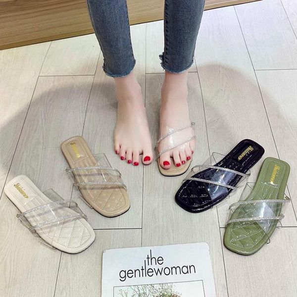 slippers women's 2020 summer new korean flat bottomed transparent cross rhinestone home antiskid versatile beach shoes1, Black
slippers women's 2020 summer new korean flat bottomed transparent cross rhinestone home antiskid versatile beach shoes1, Black