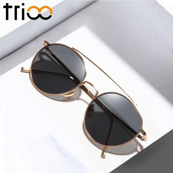 sunglasses trioo retro round ladies small circle black shades vintage design summer quality metal lunette, White;black
sunglasses trioo retro round ladies small circle black shades vintage design summer quality metal lunette, White;black