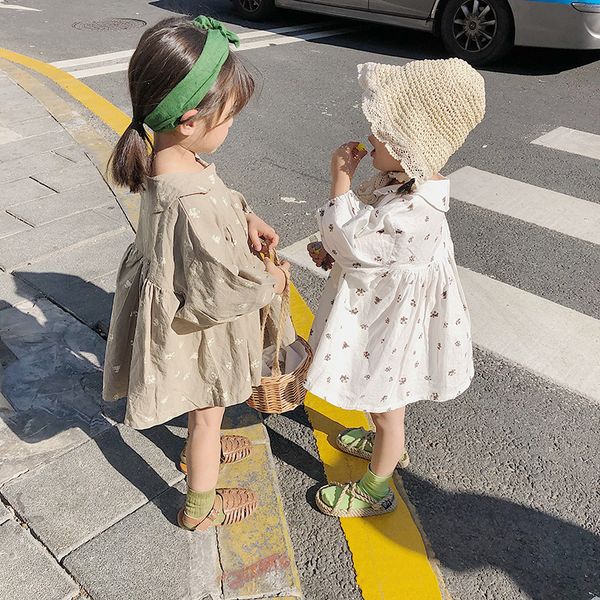 spring new style cotton flroal balloon sleeve loose dress girls casual doll collar cute dresses t200624, Red;yellow
spring new style cotton flroal balloon sleeve loose dress girls casual doll collar cute dresses t200624, Red;yellow