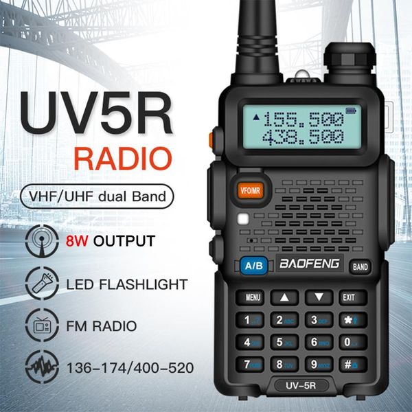 walkie talkie baofeng uv-5r 8w high power 8 watts powerful long range 10km vhf/uhf dual band two way radio pofung uv5r hunting
walkie talkie baofeng uv-5r 8w high power 8 watts powerful long range 10km vhf/uhf dual band two way radio pofung uv5r hunting