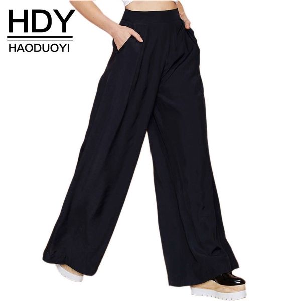 hdy haoduoyi women black wide leg casual loose palazzo trousers elegant zipper high waist pants new arrivals y200113, Black;white
hdy haoduoyi women black wide leg casual loose palazzo trousers elegant zipper high waist pants new arrivals y200113, Black;white