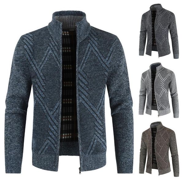 men's sweaters 2021 mens cardigan sweater autumn stand collar zipper knitted casual sweatercoat coats men warm clothes fleece knit outw, White;black
men's sweaters 2021 mens cardigan sweater autumn stand collar zipper knitted casual sweatercoat coats men warm clothes fleece knit outw, White;black