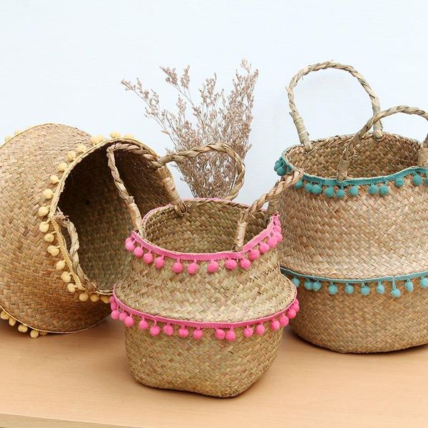 storage baskets foldable natural seagrass woven basket pot garden flower hanging with handle tassel household
storage baskets foldable natural seagrass woven basket pot garden flower hanging with handle tassel household