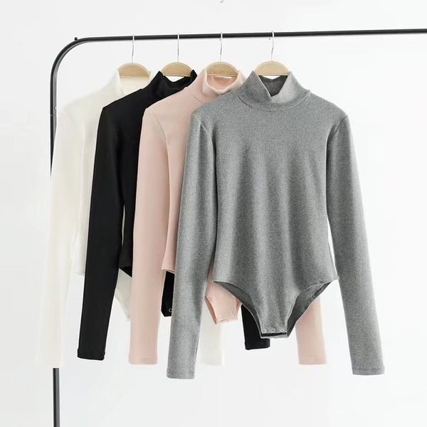 w wind street commuting cotton solid color long sleeve high collar slim fitting and bottoming one-piece suit, Black;gray
w wind street commuting cotton solid color long sleeve high collar slim fitting and bottoming one-piece suit, Black;gray