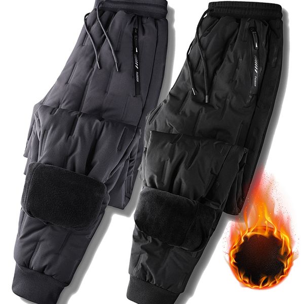 men winter down cotton-padded pants men high waist thick warm down trousers male waterproof thck warm pants, Black
men winter down cotton-padded pants men high waist thick warm down trousers male waterproof thck warm pants, Black