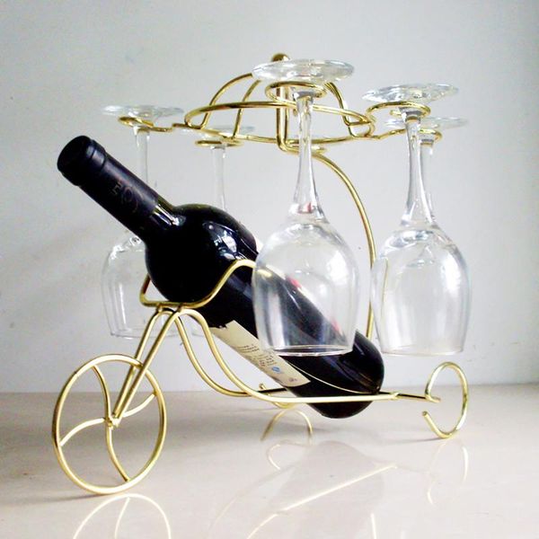 creative tricycle shaped wine bottle holders wrought iron non-slip cocktail glasses storage rack for kitchen bar 33*24*31cm
creative tricycle shaped wine bottle holders wrought iron non-slip cocktail glasses storage rack for kitchen bar 33*24*31cm