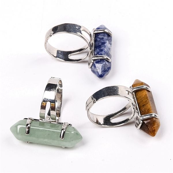 hexagonal prism rings pink purple crystal quartz healing point chakra stone charms opening rings for women men, Golden;silver
hexagonal prism rings pink purple crystal quartz healing point chakra stone charms opening rings for women men, Golden;silver