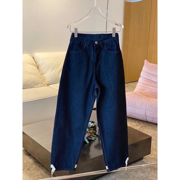 1.12 spring new fashion patch pocket design high waist loose straight pants women, Blue
1.12 spring new fashion patch pocket design high waist loose straight pants women, Blue