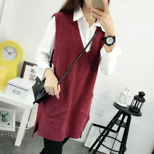 women's vests 2021 winter long warm knitted vest fashion elegant office ladies sweater female sleeveless pullover v-neck chic, Black;white
women's vests 2021 winter long warm knitted vest fashion elegant office ladies sweater female sleeveless pullover v-neck chic, Black;white