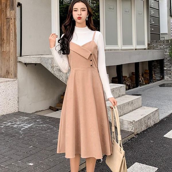spring autumn 2 piece set women fashion long sleeve knitted sweaters and elegant spaghetti strap slim midi dress, Gray
spring autumn 2 piece set women fashion long sleeve knitted sweaters and elegant spaghetti strap slim midi dress, Gray