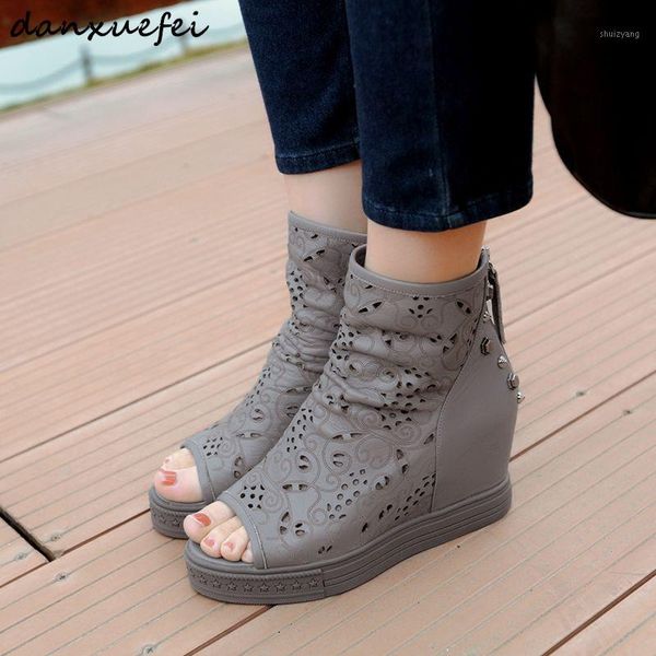 women's genuine leather platform ankle boots printed flower hollow-out spring new leisure short booties shoes women1, Black
women's genuine leather platform ankle boots printed flower hollow-out spring new leisure short booties shoes women1, Black