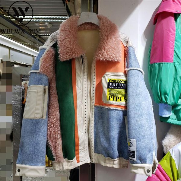 winter jacket women fashion patchwork print lamb wool fur jacket thick warm lambswool fur coat female streetwear loose jackets, Black
winter jacket women fashion patchwork print lamb wool fur jacket thick warm lambswool fur coat female streetwear loose jackets, Black
