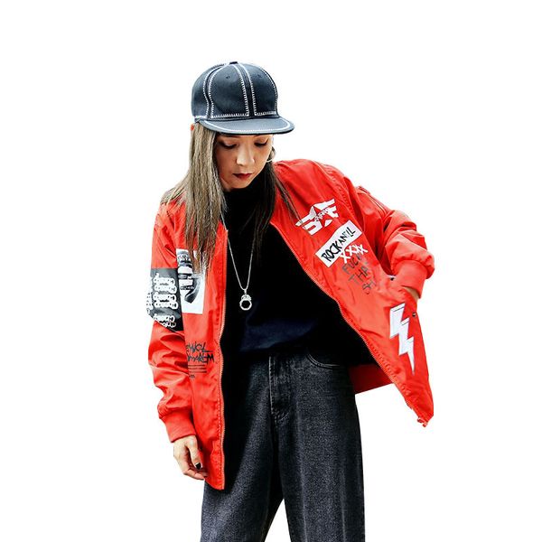 outono estilo primavera harajuku mulheres jaquetas casuais grafite impresso de rock and roll hip hop solta jaqueta casaco seo fina j862, Black;brown
outono estilo primavera harajuku mulheres jaquetas casuais grafite impresso de rock and roll hip hop solta jaqueta casaco seo fina j862, Black;brown