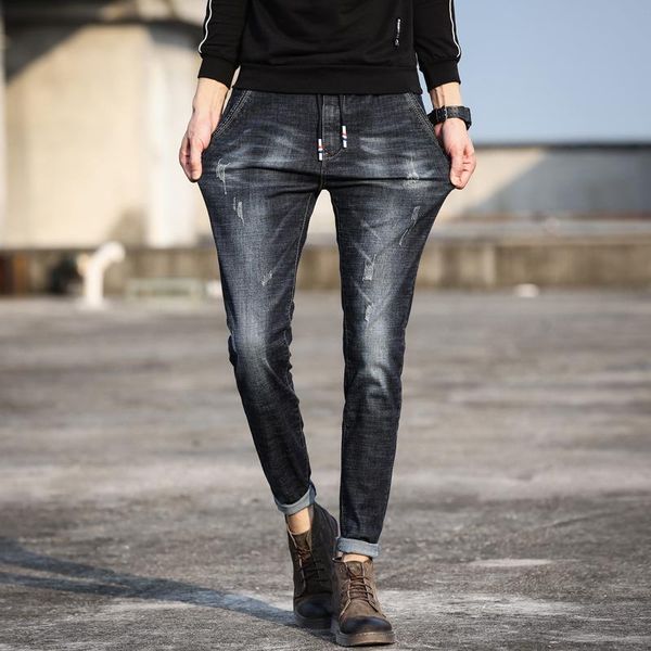 new men's fashion jeans straight business casual stretch slim jeans classic trousers denim pants male, Blue
new men's fashion jeans straight business casual stretch slim jeans classic trousers denim pants male, Blue