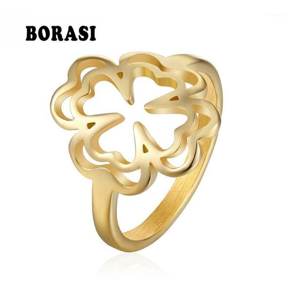 borasi flowers rings for women stainless steel gold silver color trendy party gift wedding bands vintage ring fashion jewelry1
borasi flowers rings for women stainless steel gold silver color trendy party gift wedding bands vintage ring fashion jewelry1