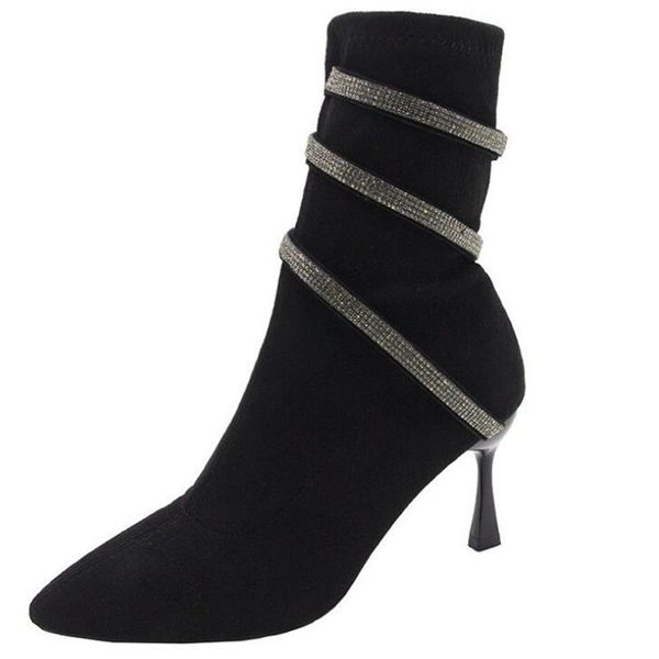 strass women's suede riding autumn and winter new fashion sharp high heels thin stiletto short boots apyq, Black
strass women's suede riding autumn and winter new fashion sharp high heels thin stiletto short boots apyq, Black