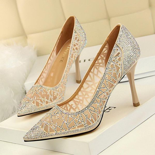 wedding shoes spring pump elegant heels women pierced rhinestone silk satin high shoes crystal heeled pointed ladies, Black
wedding shoes spring pump elegant heels women pierced rhinestone silk satin high shoes crystal heeled pointed ladies, Black