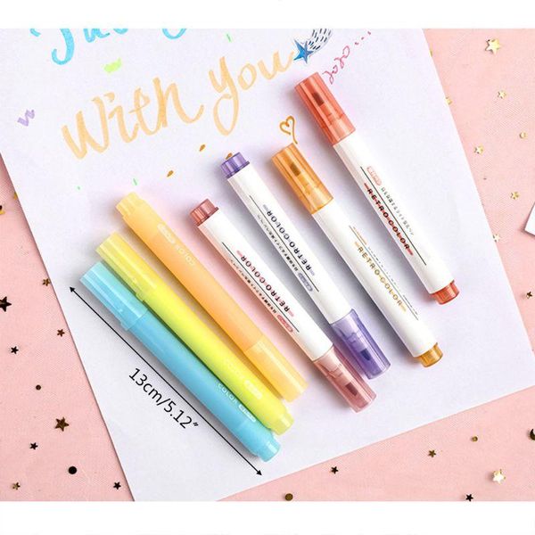 6pcs/set highlighter pen pastel fluorescent marker pens school office supplies 1xce, Black;red
6pcs/set highlighter pen pastel fluorescent marker pens school office supplies 1xce, Black;red