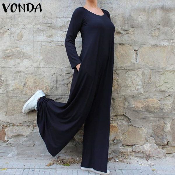 vonda wide leg pants women bohemian solid playsuits long sleeve plus size oversall casual loose rompers womens jumpsuits s-5xl y200422, Black;white
vonda wide leg pants women bohemian solid playsuits long sleeve plus size oversall casual loose rompers womens jumpsuits s-5xl y200422, Black;white