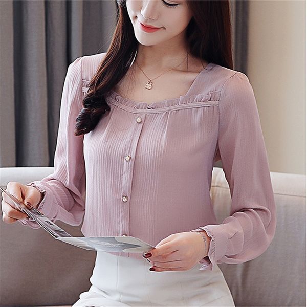 new korean slim long sleeve female shirt fashion chiffon white blouses shirts blusas mujer de moda women's shirts lj200811
new korean slim long sleeve female shirt fashion chiffon white blouses shirts blusas mujer de moda women's shirts lj200811