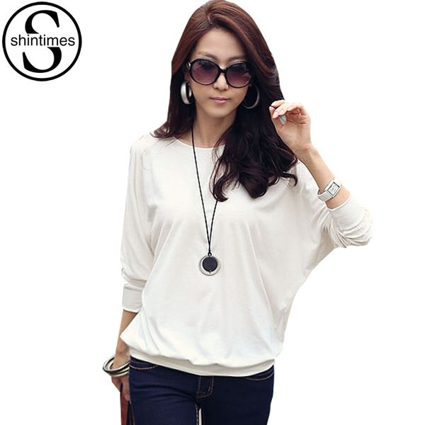 camisas femininas batwing t shirt women tshirt fashion womens long sleeve white loose t-shirt plus size woman clothes y200111
camisas femininas batwing t shirt women tshirt fashion womens long sleeve white loose t-shirt plus size woman clothes y200111