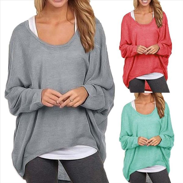 fashion women round neck long sleeve solid color loose pullover blouse drop shipping good quality, White
fashion women round neck long sleeve solid color loose pullover blouse drop shipping good quality, White