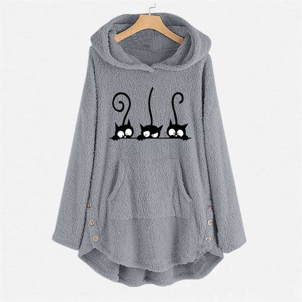 cat print long hoodies sweatshirt women fleece warm embroidery pocket pullovers cat ear plus size hoodie blouse sweat femme lj201103, Black
cat print long hoodies sweatshirt women fleece warm embroidery pocket pullovers cat ear plus size hoodie blouse sweat femme lj201103, Black