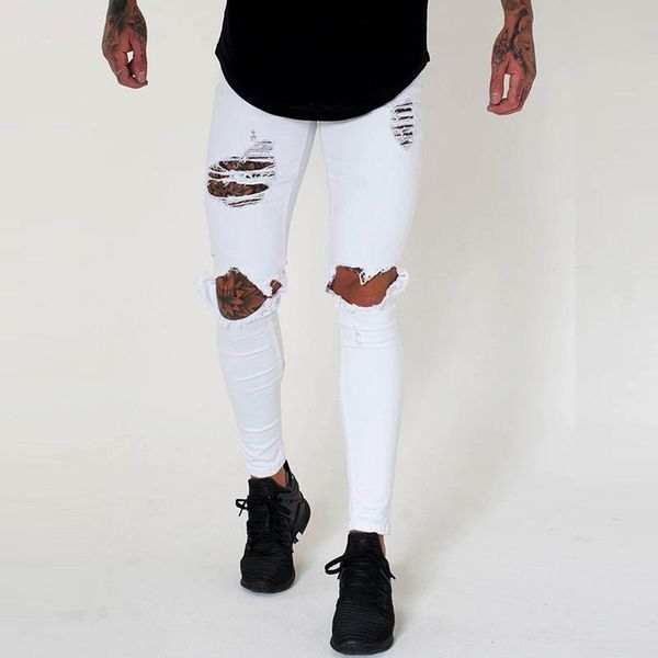 men's jeans destroyed skinny man stretchy ripped biker tight denim trousers big hole men pants slim fit, Blue
men's jeans destroyed skinny man stretchy ripped biker tight denim trousers big hole men pants slim fit, Blue