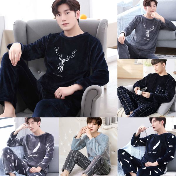 winter warm flannel pajamas sets male men nightwear plus size winter warm flannel pajamas sets sleepwear long pant pajama set q1216, Black;white
winter warm flannel pajamas sets male men nightwear plus size winter warm flannel pajamas sets sleepwear long pant pajama set q1216, Black;white