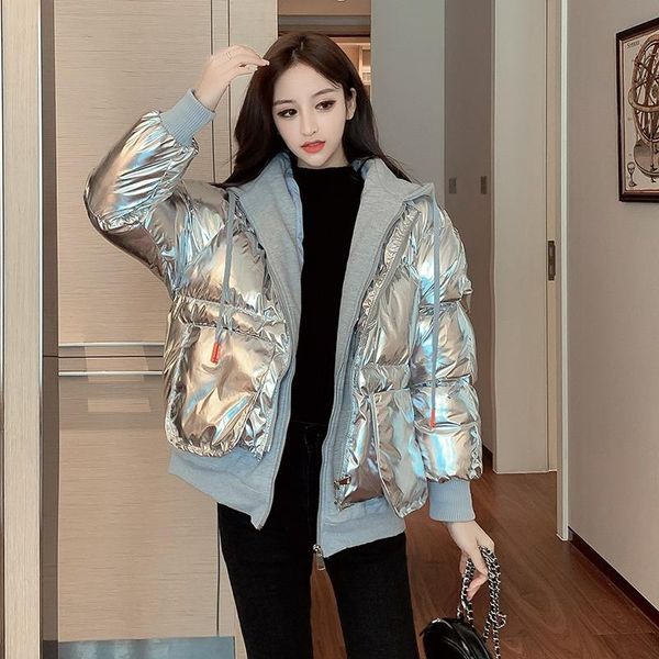 2020 winter new patchwork fake two-piece cotton-padded jacket thick hooded loose bread coat casual windproof parka coats, Black
2020 winter new patchwork fake two-piece cotton-padded jacket thick hooded loose bread coat casual windproof parka coats, Black