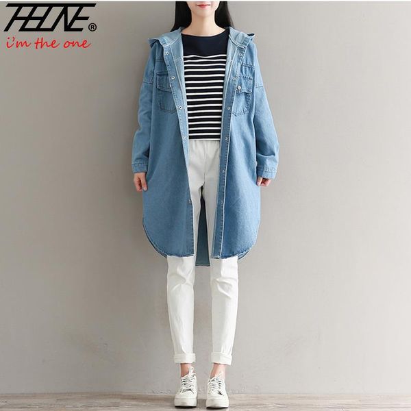 THHONE Autumn Spring Trench Coats Women Denim Windbreaker Overcoats Single-button Plus Size Casaco Long Hooded Trench Female, Tan;black
THHONE Autumn Spring Trench Coats Women Denim Windbreaker Overcoats Single-button Plus Size Casaco Long Hooded Trench Female, Tan;black