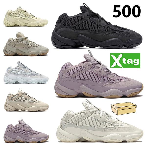 

kanye west desert rat 500 soft vision stone bone white blush utility black salt running shoes men women trainers sneakers