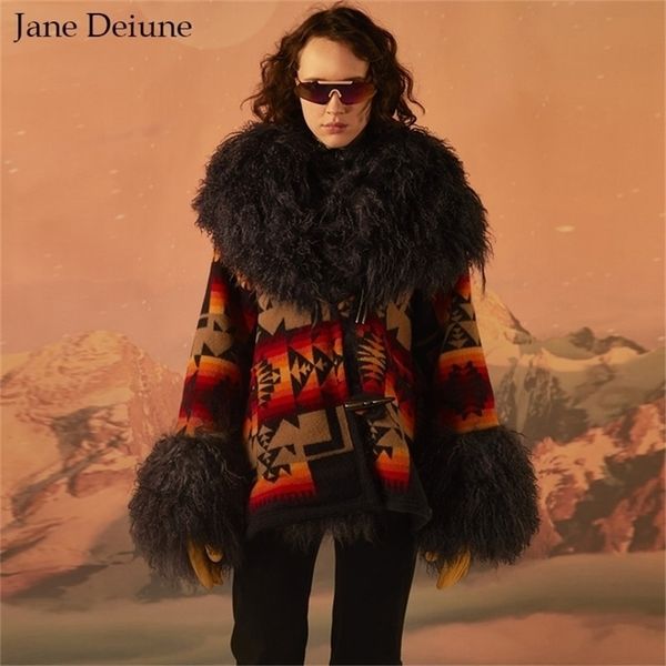 women autumn winter woolen coat long sleeve loose casual plush lining wool jacket fashion style 201218, Black
women autumn winter woolen coat long sleeve loose casual plush lining wool jacket fashion style 201218, Black