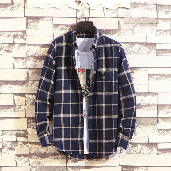 100% cotton flannel men's plaid shirt slim fit spring autumn male brand casual long sleeved shirts soft comfortable 4xl1, White;black
100% cotton flannel men's plaid shirt slim fit spring autumn male brand casual long sleeved shirts soft comfortable 4xl1, White;black
