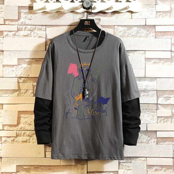 2021 new autumn spring fashion oversize pieces impression long sleeve male tshirt neck shirt t htwr, White;black
2021 new autumn spring fashion oversize pieces impression long sleeve male tshirt neck shirt t htwr, White;black
