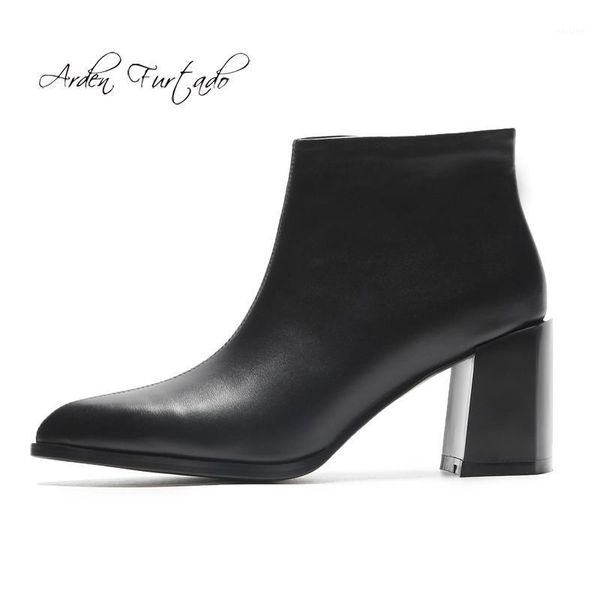 boots arden furtado fashion women's shoes pointed toe chunky heels zipper mature genuine leather beige white ankle size 33 401, Black
boots arden furtado fashion women's shoes pointed toe chunky heels zipper mature genuine leather beige white ankle size 33 401, Black