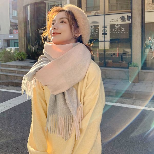new brand versatile cashmere scarf for female students autumn and winter long thickened plaid scarf shawl klwe, Blue;gray
new brand versatile cashmere scarf for female students autumn and winter long thickened plaid scarf shawl klwe, Blue;gray