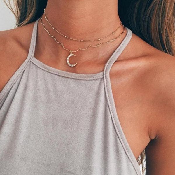chokers hebedeer trendy moon choker multilayer chain conch necklace jewelry girls light yellow gold color necklaces women, Golden;silver
chokers hebedeer trendy moon choker multilayer chain conch necklace jewelry girls light yellow gold color necklaces women, Golden;silver