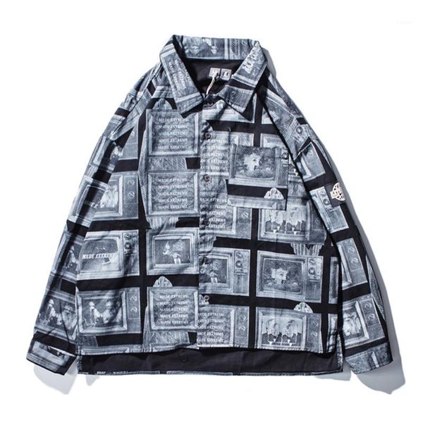 men's casual shirts loose vintage shirt men long sleeve printed hip hop clothes 2021 japanese streetwear mens korean 50na1191, White;black
men's casual shirts loose vintage shirt men long sleeve printed hip hop clothes 2021 japanese streetwear mens korean 50na1191, White;black