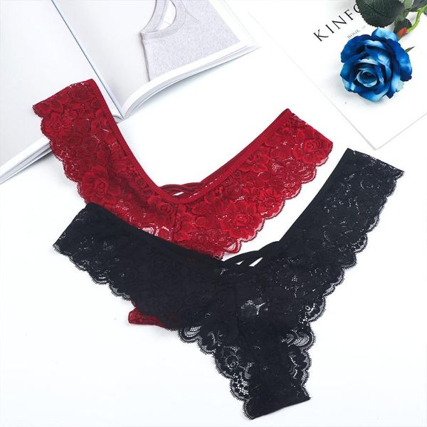 hollow out flower lace thongs g string women panties elastic back cross bandage transparent briefs strings underwear, Black;pink
hollow out flower lace thongs g string women panties elastic back cross bandage transparent briefs strings underwear, Black;pink